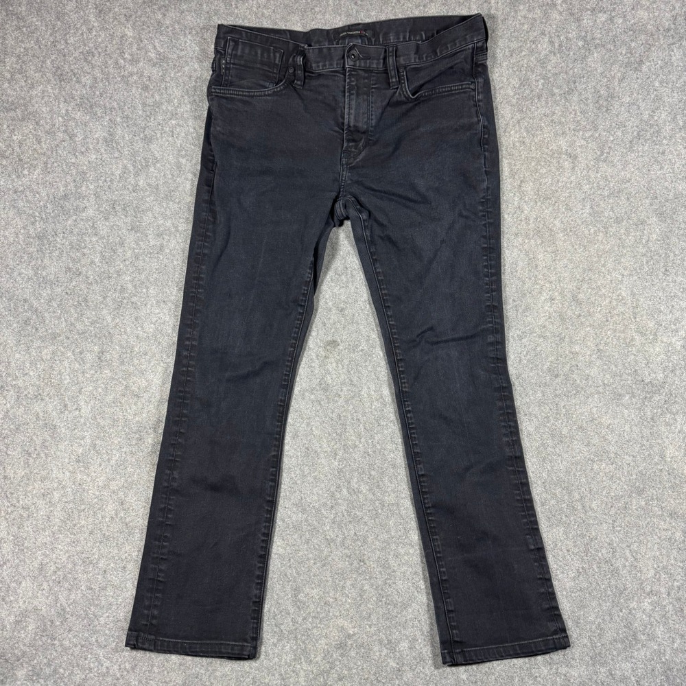 John Varvatos Star USA Jeans Mens 33x30 Black Slim Straight Stretch Denim Pants